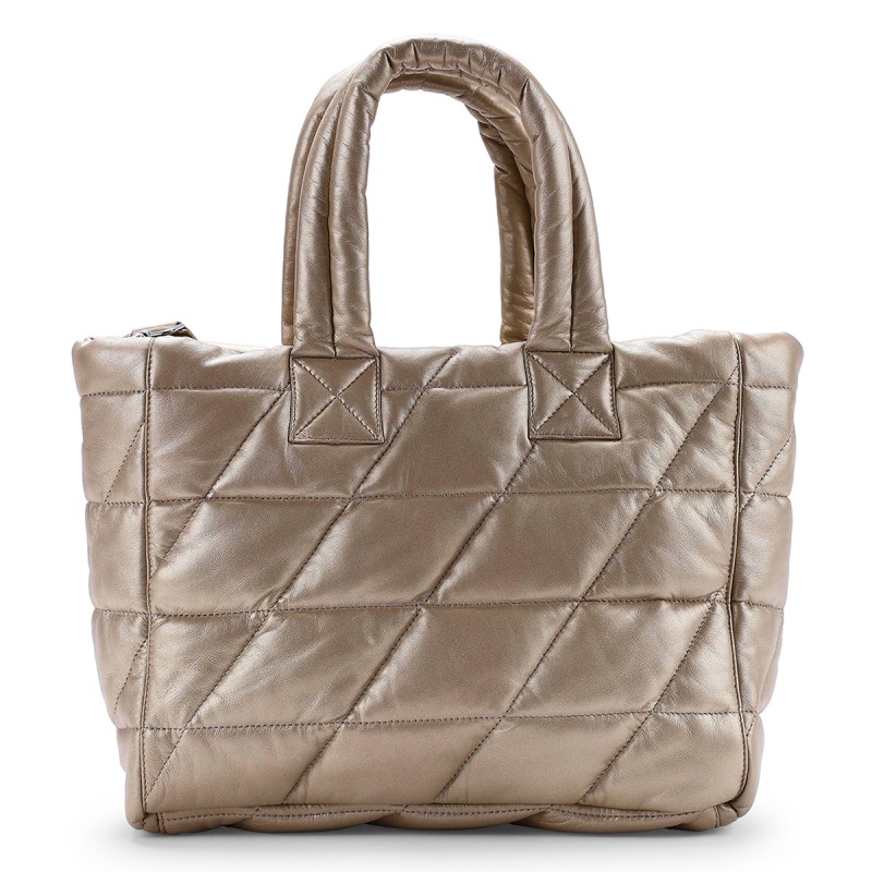 Miro Metal New Ref Light Gold Sac En Bandouiliere En Cuir