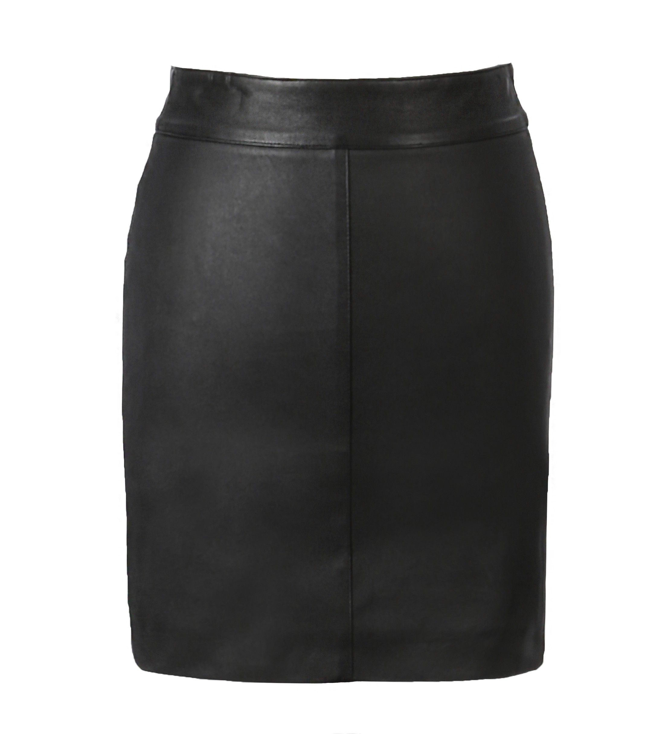 STRETCH GENUINE LEATHER PENCIL SKIRT 