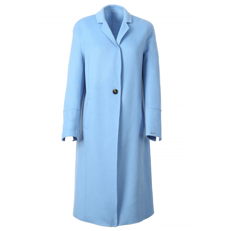 manteau laine bleu