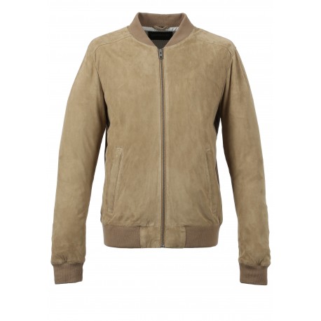 beige suede bomber jacket mens