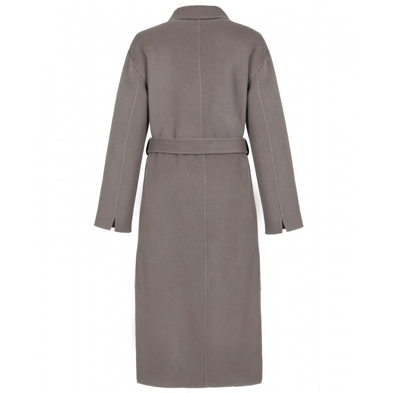 ALLEGORIA (REF. 64303) SMOKE - BLENDED WOOL COAT WITH TIE BELT