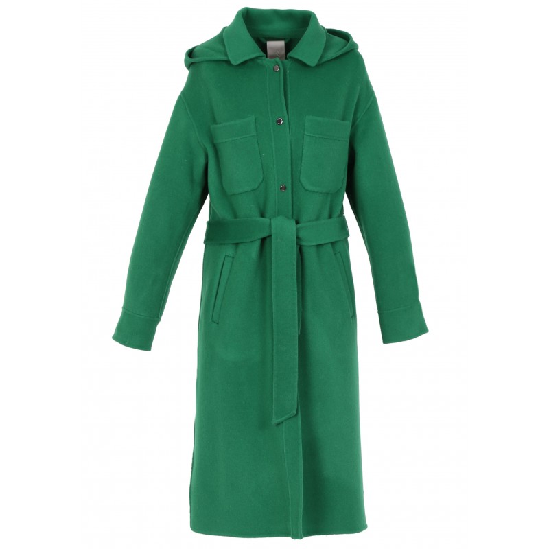 manteau femme laine vert