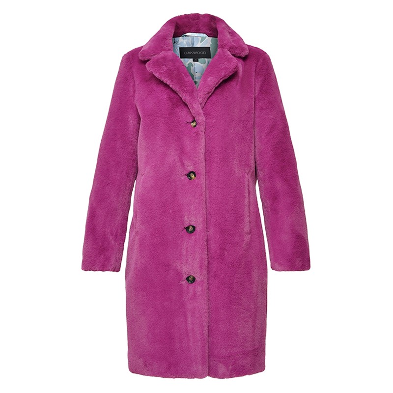 mauve pink fur coat