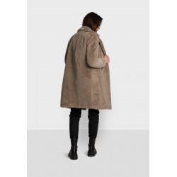 CYBER (REF. 64292) DARK BEIGE - FAKE FUR LONG COAT