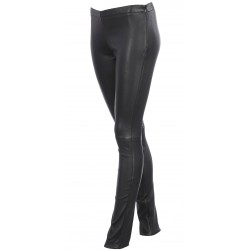 black leather trousers womens